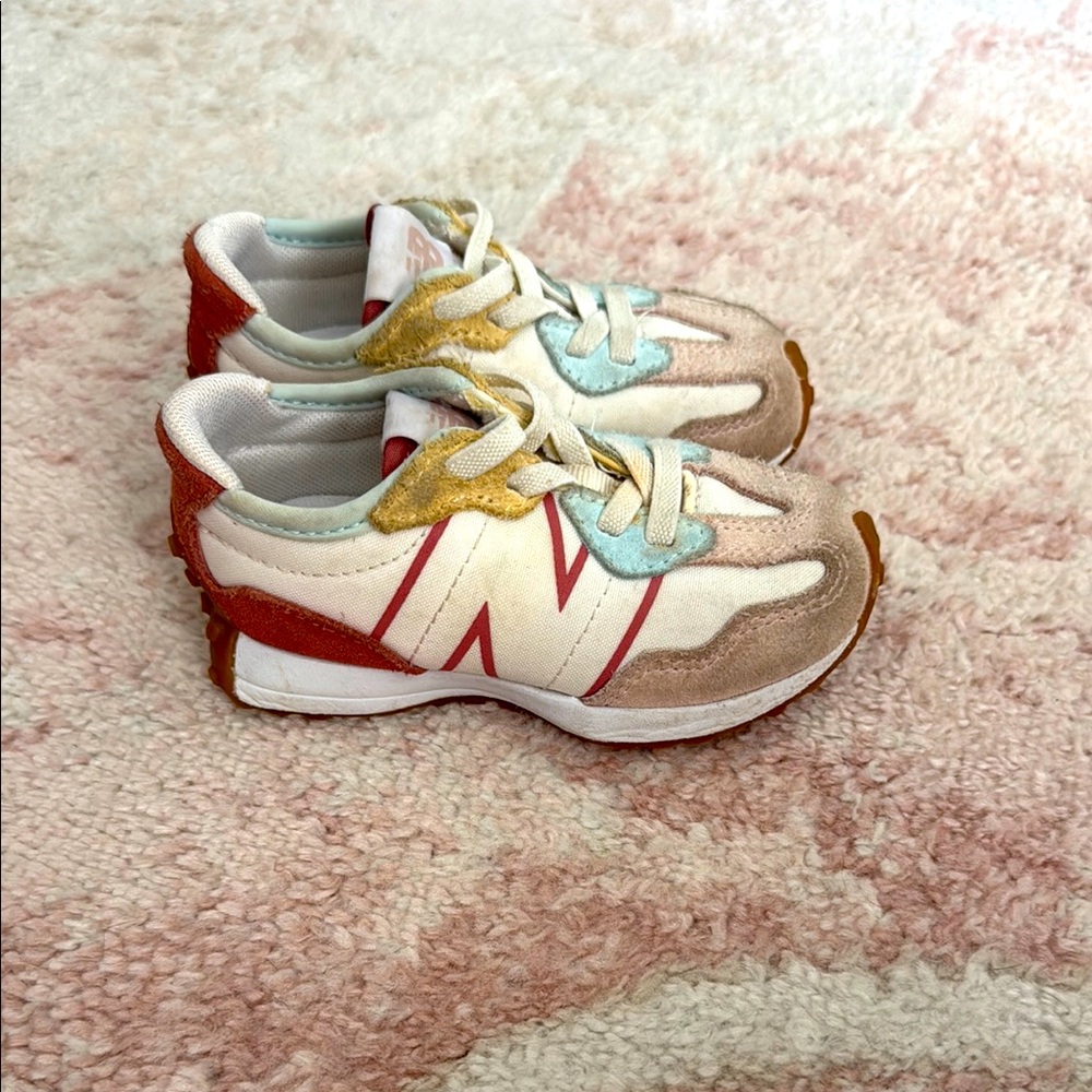 New Balance Red and Gold Sneakers Retro Design